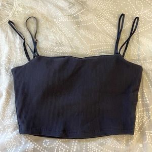 Buff Bunny Material Girl Ribbed Tank- Onyx